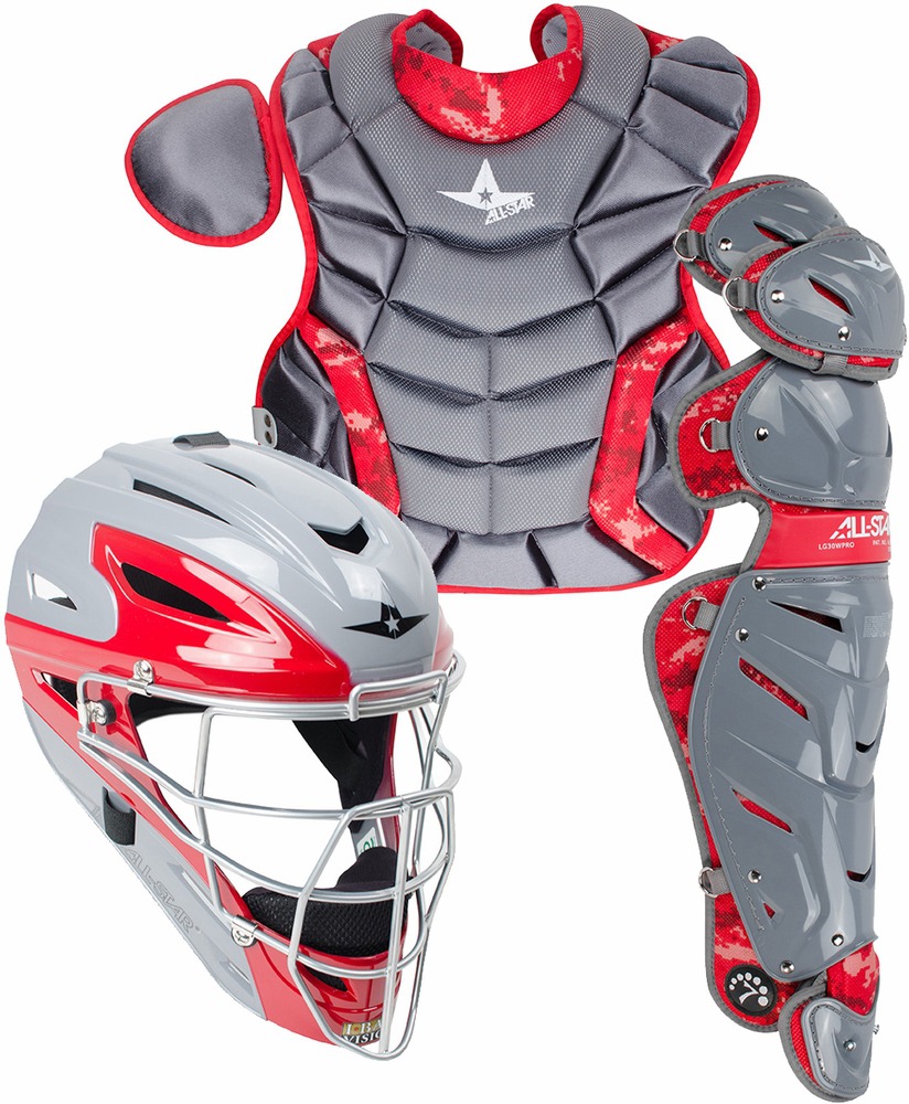 mizuno samurai youth catchers gear red